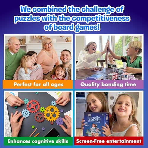 The Uzzle 3.0 Board Game, Family Board Games for Children & Adults, Block Puzzle Games for Ages 4+ - style: Uzzle 3.0