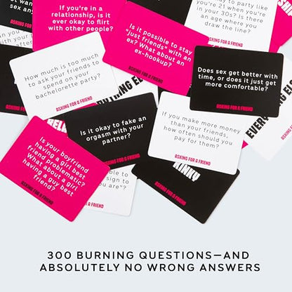 Asking for A Friend by Relatable, Great Card Games for Game Night, Bachelorette Party Favors for Social Gatherings, and Friendly Icebreakers, Includes 300 Cards and 1 Die - style: Asking For A Friend