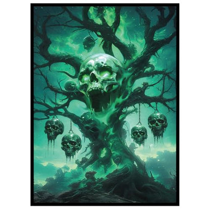Kabinka MTG Card Sleeves - 100 Standard Size Pack Clear Front & Matte Finish Back with Skull Tree, Premium Sleeves for Magic The Gathering TCG
