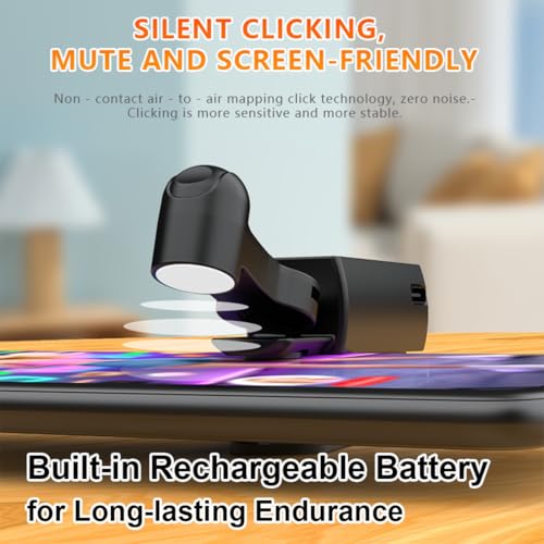 Auto Clicker for Smart Phone, Rechargeable Phone Screen Tapper, Fast Click Simulation Finger Continuous Click for Gaming, Live, Adjustable Speed Physical Clicker