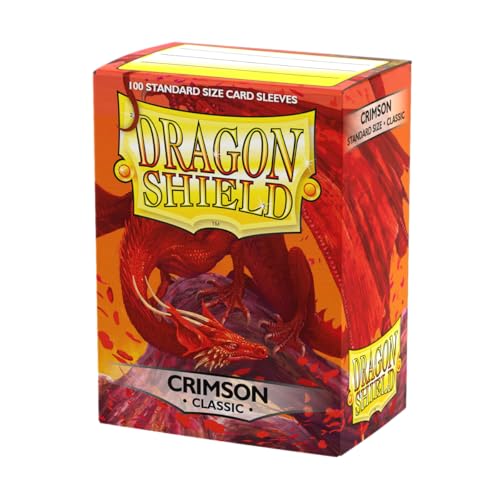 Dragon Shield | Standard Size Card Classic Sleeves | 100 CT - Smooth & Tough Premium TCG Sleeves - Compatible with Pokemon, Flesh & Blood, One Piece & Magic the Gathering | Crimson - color: Crimson