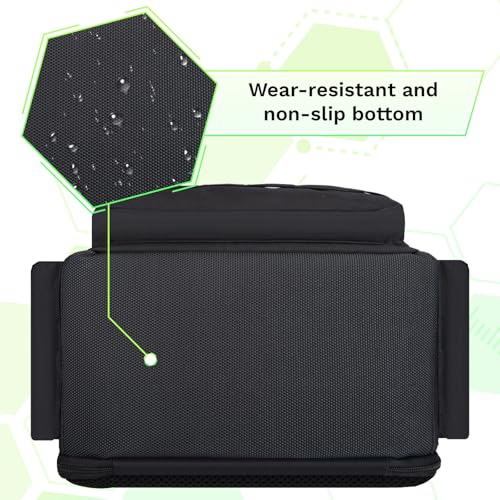 Wigojoy Travel Carrying Case Compatible with Xbox Series X/S | Multiple Pockets of Storage Space Tactical Portable Backpack, Accommodates 15.6'' Laptop and Other Xbox Accessories, Green