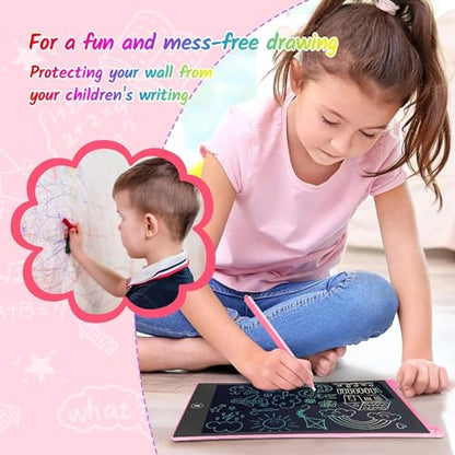 TECJOE 10 Inch 2 Pack LCD Writing Tablet, Colorful Doodle Board Drawing Tablet for Kids, Kids Travel Learning Toys Christmas Birthday Gifts for 3 4 5 6 7 8 Year Old Boys and Girls Toddlers - color: Blue Green