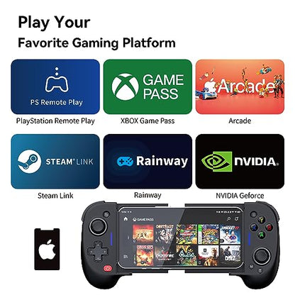 ShanWan Mobile Game Controller for iphone with Upgrade Design PHONE CASE Support Phone Game Controller - PS Remote Play, Xbox Cloud, Steam Link, GeForce NOW, MFi Apple Arcade Games-Long Battery Life - size: For iPhone