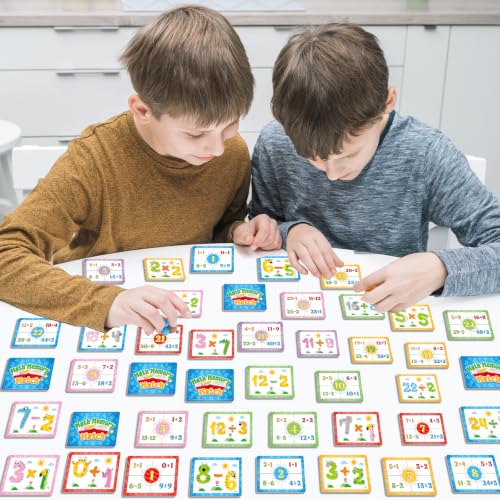 gisgfim 100 PCS Math Memory Matching Game Mathematics Concentration Memory Card Games A Fun & Fast Math Game for Addition Subtraction Multiplication Division Matching Games - style: Math