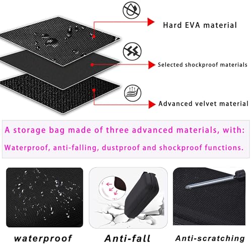 Hard EVA Carrying Storage Case Compatible with Retroid Pocket Flip 2 / Retroid Pocket Classic Retro Game Handheld Console Protective Travel Storage Box (Black) - color: Black