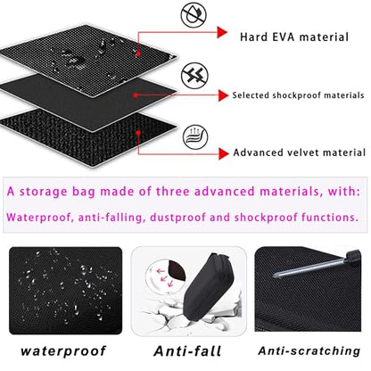 Hard EVA Carrying Storage Case Compatible with Retroid Pocket Flip 2 / Retroid Pocket Classic Retro Game Handheld Console Protective Travel Storage Box (Black) - color: Black
