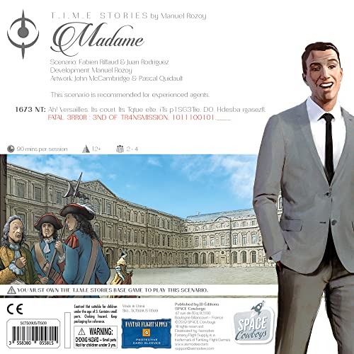 TIME Stories Madame EXPANSION - Dive into 17th Century Versailles! Adventure Game, Cooperative Strategy Game for Kids & Adults, Ages 12+, 2-4 Players, 90 Min Playtime, Made by Space Cowboys