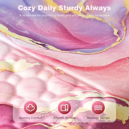 Ospelelf Pink Mouse Pad with Wrist Support Large Ergonomic Office Comfy Pain Relief Mousepad Wrist Rest - color: Pink