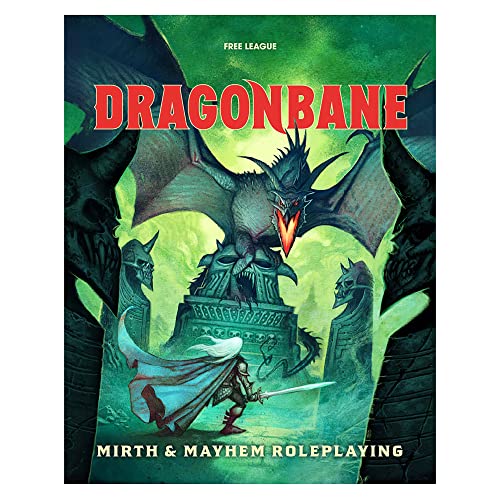 Free League Publishing Dragonbane: Mirth & Mayhem Roleplaying Game Core Set, Includes Dice, Rulebook, Adventures, Map, and More, RPG Tabletop Board Game for Adults, Family, Teens 13+