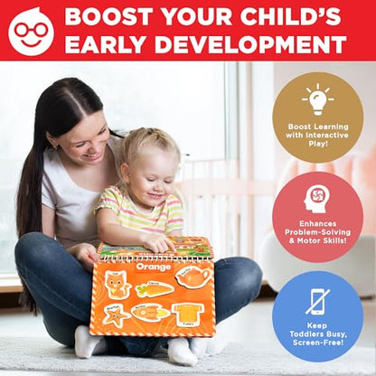 Doctor Jupiter My First Montessori Busy Book for Toddlers 1+ Year Olds | Preschool Learning Activities - Educational Travel Toys | Birthday Gift for Girls Ages 1,2,3 - style: Girls' First Busy Book: 1+