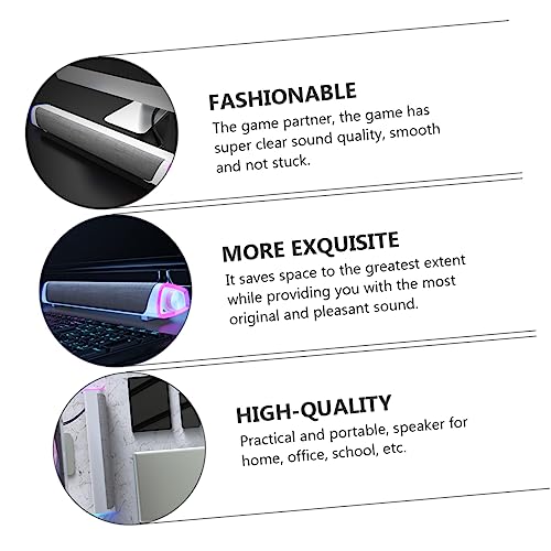 ARTIBETTER Wired Soundbar with Dual Speakers for Desktop Laptop and Tablet Compact Stereo System for Music and Gaming for Use