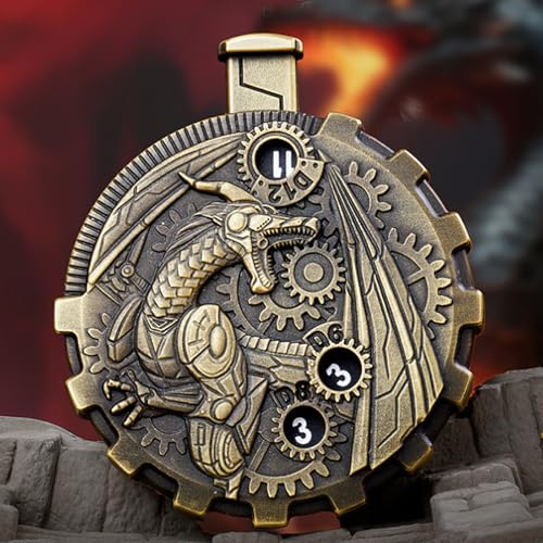 Unique Roulette Dice 3.0 Spinner Dice 7-in-1 Metal DND Dice Set for Tabletop RPG Dice Fidget Spinning for Role Playing Dice DND Dice Sets Balanced and Fair Made from Zinc Alloy - color: 16 Roulette Dice V3.0 Brass