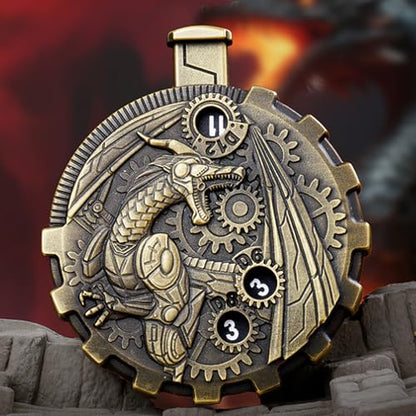 Unique Roulette Dice 3.0 Spinner Dice 7-in-1 Metal DND Dice Set for Tabletop RPG Dice Fidget Spinning for Role Playing Dice DND Dice Sets Balanced and Fair Made from Zinc Alloy - color: 16 Roulette Dice V3.0 Brass