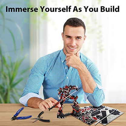 Microworld 3D Metal Puzzle, Famous Chinese Generals Zhang Fei, Mechanical Soldier Challenge Metal Model Kits, Brain Teaser Creative Gifts DIY 3D Puzzles for Adults - color: Zhang Fei