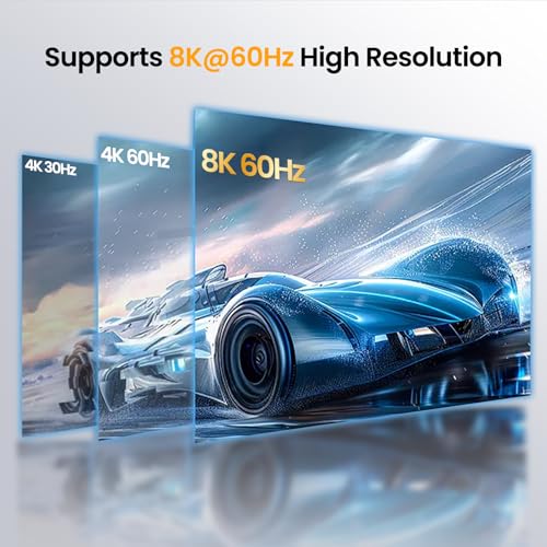 avedio links 8K HDMI2.1 Switch with Remote 5x1, 5 in 1 Out HDMI Splitter with Remote, Auto Switch HDMI Selector Box Support 4K@60Hz, HDCP2.3, HDR, 3D, for PS5, Xbox, Fire Stick, Blu-ray, HDTV