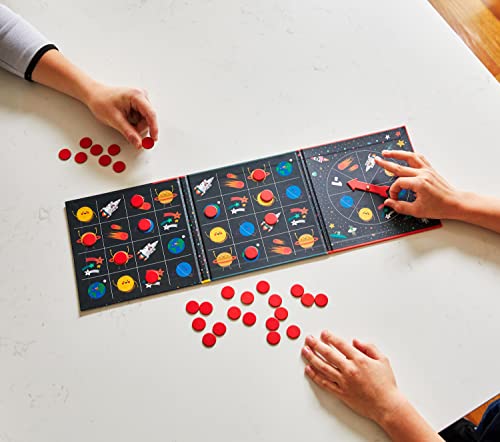 Mudpuppy Space Bingo – Outer Space Version of Travel-Friendly Magnetic Board Game with Adorable Illustrations of Planets for Children Ages 4 to 10, 2-6 Players - style: Space Bingo