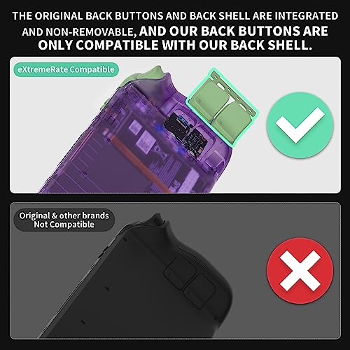 eXtremeRate Matcha Green Replacement Full Set Buttons for Steam Deck, DIY Custom ABXY D-pad Trackpad Bumpers Triggers Buttons and Screwdriver Tool for Steam Deck LCD Handheld Console - Console Without - color: Matcha Green