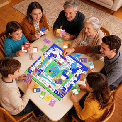 Interactive 290 Card Game for Kids Fun Family Games 2-12 Players | Double-Sided Board Adult Games for Game Night Party Gift Dinner Classroom Travel Games for Kids Ages 6+ Quick-Playing