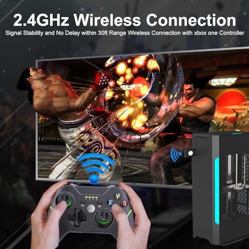 ADHJIE Xbox One Controller,2.4GHz Wireless Xbox Controller | with 3.5mm Headphone Audio Jack Xbox Controller for Xbox One X/S Xbox Series X/S,Black