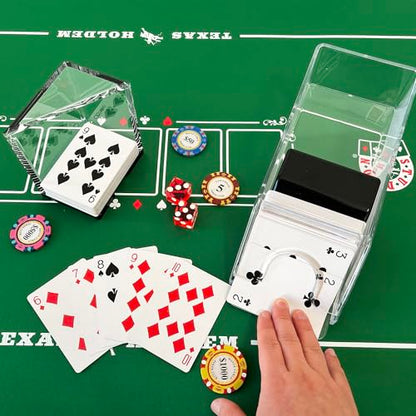 SEETOOOGAMES Blackjack Shoe Discard Tray - Poker Cards Dealing Shoe with Discard Holder - Clear Acrylic Card Dispenser Casino Blackjack Game Accessories - style: 4 DECK