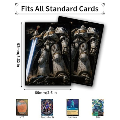 MTG Card Sleeves, Ultra Clear Front & Matte Finish Back, 100 Count Standard Size Matte Art Sleeve for Magic The Gathering (Doomsday Mecha)