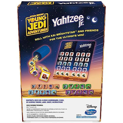 Hasbro Gaming Yahtzee Jr. Star War: Young Jedi Adventures Edition Board Game for Kids | Ages 4+ | 2-4 Players | Counting and Matching Games for Preschoolers