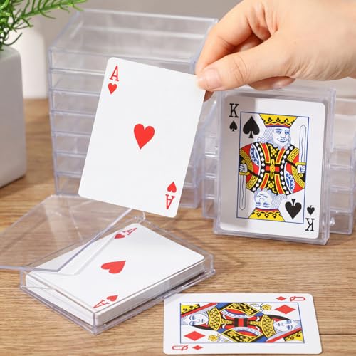 Zonon 60 Pieces Clear Deck Case, Card Organizer Compatible with MTG TCG Plastic Playing Card Case baseball Trading Deck Collection Box Holder for Game Cards Storage