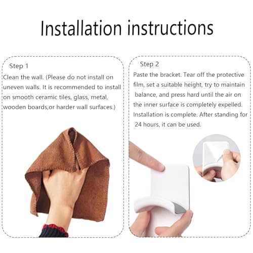 Headphone Stand,Sticky Headset Hanger Adhesive Headphone Holder Hook Mount,4 Pcs Headset Stand Holder Clip Under Desk,White