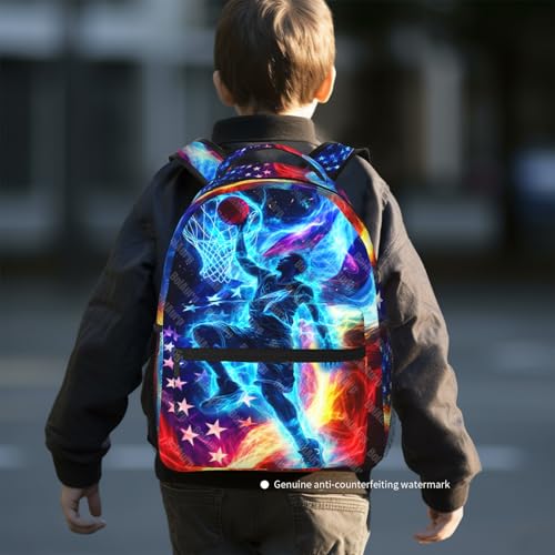 School Backpack for Boys- Basketball Backpacks Boys Backpack for Kids Children Teens Elementary Middle School - Students Bookbag Ages 6-18, Basketball Bookbag Travel Back Pack - color: Basketball