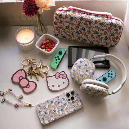 Sonix x Sanrio Carrying Case for Nintendo Switch 2, Switch 1, Lite, OLED, Protective Travel Case with Game Cartridge Storage | Hello Kitty Pink Bows - color: Hello Kitty Pink Bows