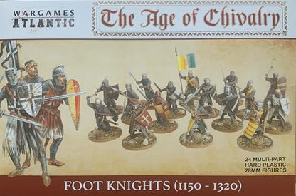 Wargames Atlantic, The Age of Chivalry, Foot Knights (1150-1320), 28MM Scale Miniatures