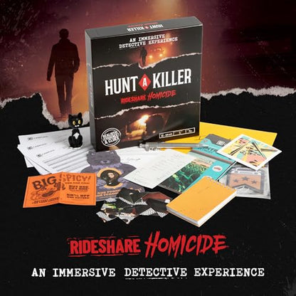Hunt A Killer: Rideshare Homicide - Solve a Modern Day True Crime, Murder Mystery Games for Adults, Ages 14+, Perfect for Fans of Unsolved Mysteries and Cold Cases who Love the Hunt for a Killer - style: Rideshare Homicide