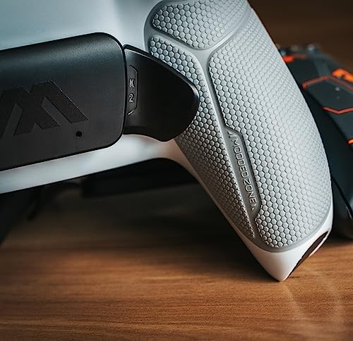 MODDEDZONE Smart Extreme Modded Controller + Anti Recoil | Back Remappable Paddles | Interchangeable Thumbsticks | Hair Triggers | Tactical Buttons | Compatible with PS5 Console & PC | APP controlled (White) - color: White