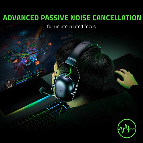 Razer BlackShark V2 X Gaming Headset: 7.1 Surround Sound - 50mm Drivers - Memory Foam Cushion - For PC, PS4, PS5, Switch - 3.5mm Audio Jack - Black | 7.1 Surround Sound, 50mm Drivers, Cardioid Mic, Lightweight, Memory Foam, Noise Isolating Earcups, for PC