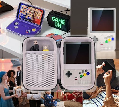 Hard EVA Carrying Storage Case Compatible with Retroid Pocket Flip 2 / Retroid Pocket Classic Retro Game Handheld Console Protective Travel Storage Box (Grey) - color: Grey