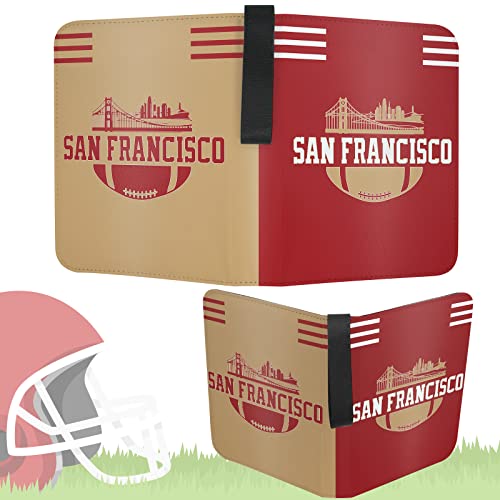 San Francisco Football Card Binder with Sleeves, 900 Pocket, 3 Ring, Waterproof, Dustproof, Durable - color: Scarlet, size: 900
