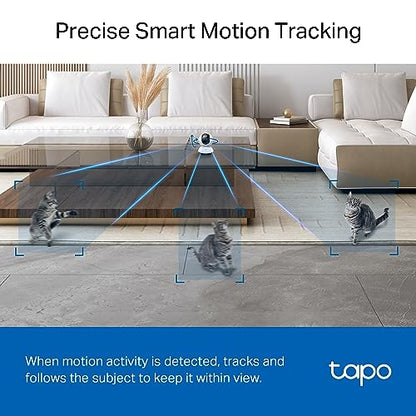 TP-Link Tapo 2K QHD Pan/Tilt Security Camera for Pet Camera, Baby Monitor, Motion Detection, Motion Tracking, 2-Way Audio, Night Vision, Cloud &SD Card Storage, Works w/Alexa & Google Home(Tapo C220) - style: 2K QHD