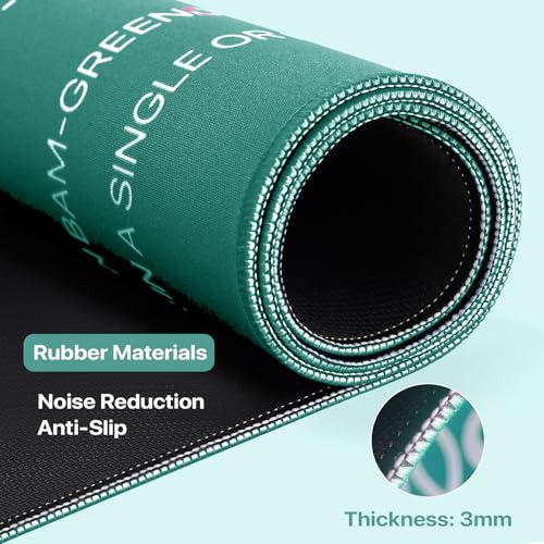 Mahjong Table Cover Mat with Carry Bag, Anti-Slip Noise Reduction Surface, 32.4 x 32.4 Inch, for Poker Cards Dominoes Tile Games (Green) - color: Green