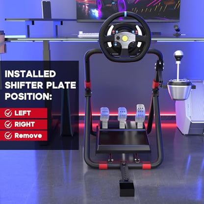 DIWANGUS Racing Wheel Stand with SeatLink Part Foldable Steering Wheel Car Simulator Adjustable Sim Racing for Logitech G29 G920 G923 G27 G25 for T248X T248 T300RS T150 458 TX PS4 PS5 Accessories