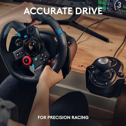 Logitech G29 Driving Force Racing Wheel and Pedals, Force Feedback, Real Leather + Logitech G Driving Force Shifter - For PS5, PS4 and PC, Mac - Black - style: PS5, PS4, PC/Mac