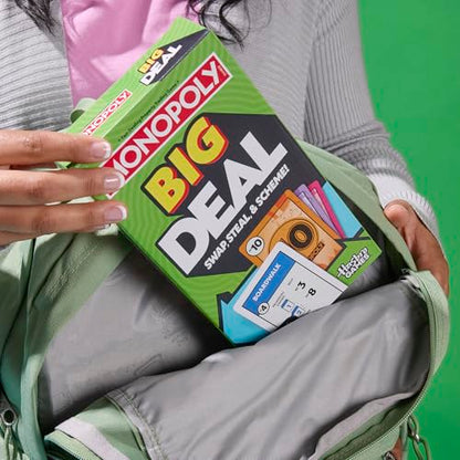 Monopoly Big Deal Card Game | Oversized Giant Large Cards for Family Fun | Ages 8+ | 2 to 5 Players | 15 Mins. | Travel Games for Kids and Adults