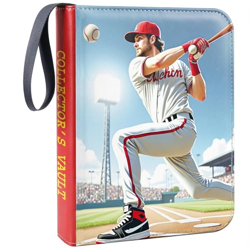 Zipper Cards Binder for 900-Pocket Baseball Trading Cards, Premium Collectible Cards Book Album With Removable Sleeves for MTG, TCG & Sports Cards - Gifts for Girls and Boys - color: Hero 900M