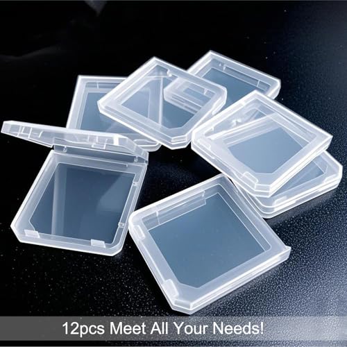 12Pcs Game Case Clear Game Card Box Anti Dust Cover Transparent Storage Box Case for DS 3DS DSI Protective Single Cartridge Holder