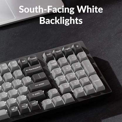 Keychron K4 Max Wireless/Wired Mechanical Keyboard, 96% Layout QMK 2.4 GHz Bluetooth Connection, Non-Shine Through PBT Keycaps White Backlit Compatible with Mac Windows Linux