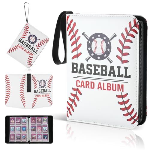Trading Card Binder, 9-Pocket, Holds 1080 Cards, 120 Pages Side-Loading Card Album, PU Leather, Acid-Free Archival Sleeves, Durable Organizer for MTG, TCG & Sports Cards, Gift for Kids, Boys and Girls - color: 9-Snow white