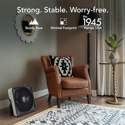 Vornado Model 80X High Velocity Box Fan, 20 Inch, Digital Display, Timer | Kick Stand, Removable Grille, Variable Speed Control, Floor Fan for Bedroom, Targeted Cooling Fan, Cool Gray - size: Model 80X