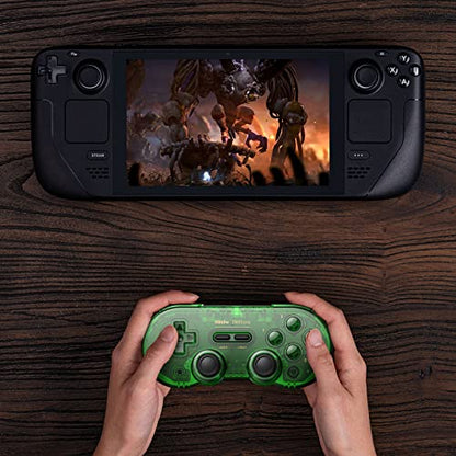 8Bitdo SN30 Pro Bluetooth Controller, Hall Effect Joystick (Jade Green) | Rumble Vibration, Turbo Function, USB-C Cable, Wireless Gamepad for Switch/Switch 2, Windows, Apple, Steam Deck, Raspberry Pi - color: Jade Green