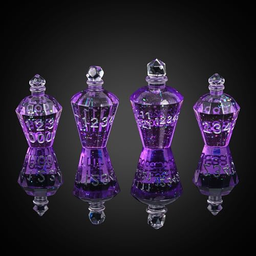 7PCS Potion DND Dice Set,Transparent Sharp Edge Die Set D&D RPG Polyhedral Die,for Dungeons & Dragons, Pathfinder, and TTRPG Roleplaying Games.(Purple) - color: Purple