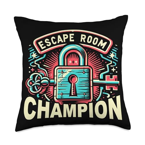 Escape Room Game Lockpicking Puzzle Room Exit Game Throw Pillow - size: 18x18